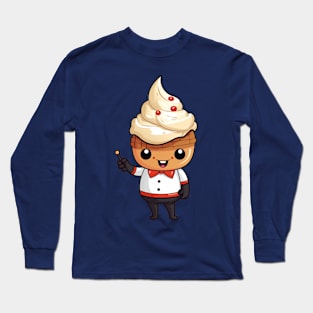 kawaii ice cream cone junk food T-Shirt cute  funny Long Sleeve T-Shirt